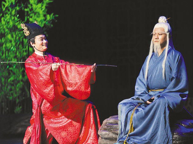 “新婚之夜”新郎王阳明（左）与智者彻夜长谈